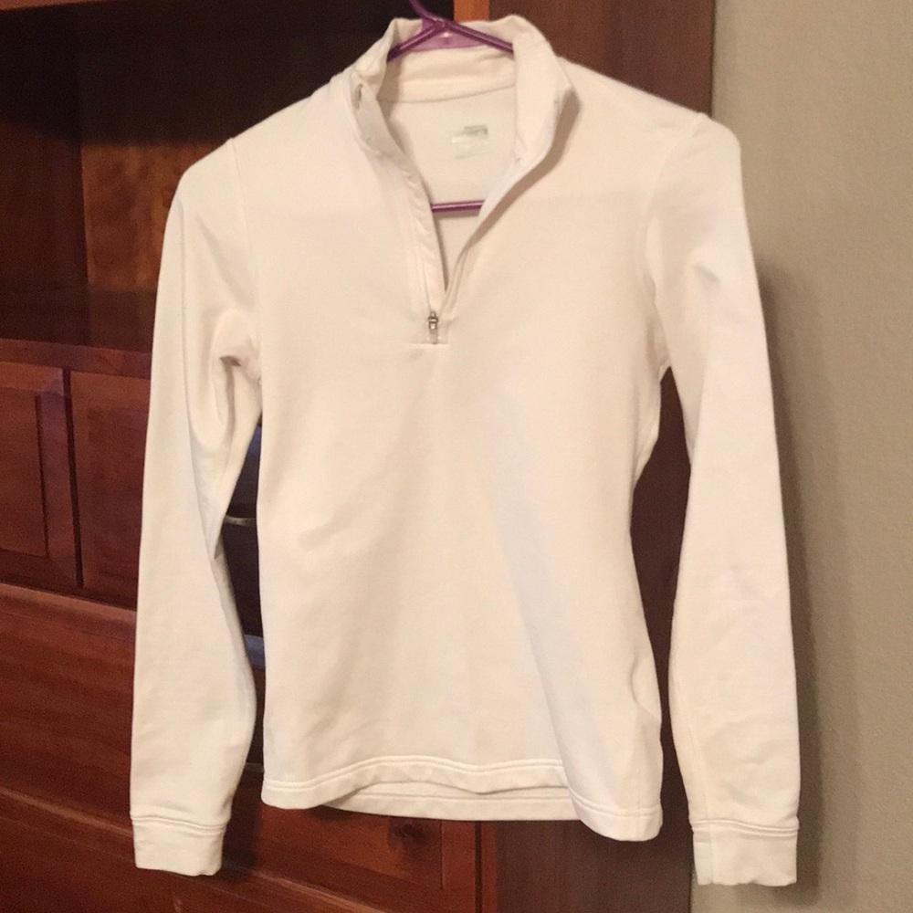 White Nike Fit Dry Quarter Zip